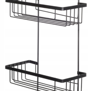 HANGER BATHROOM SHELF DOUBLE  HANGING SHOWER ORGANIZER  BLACK