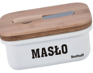 Maselniczka biała + nóż do masła 1502
